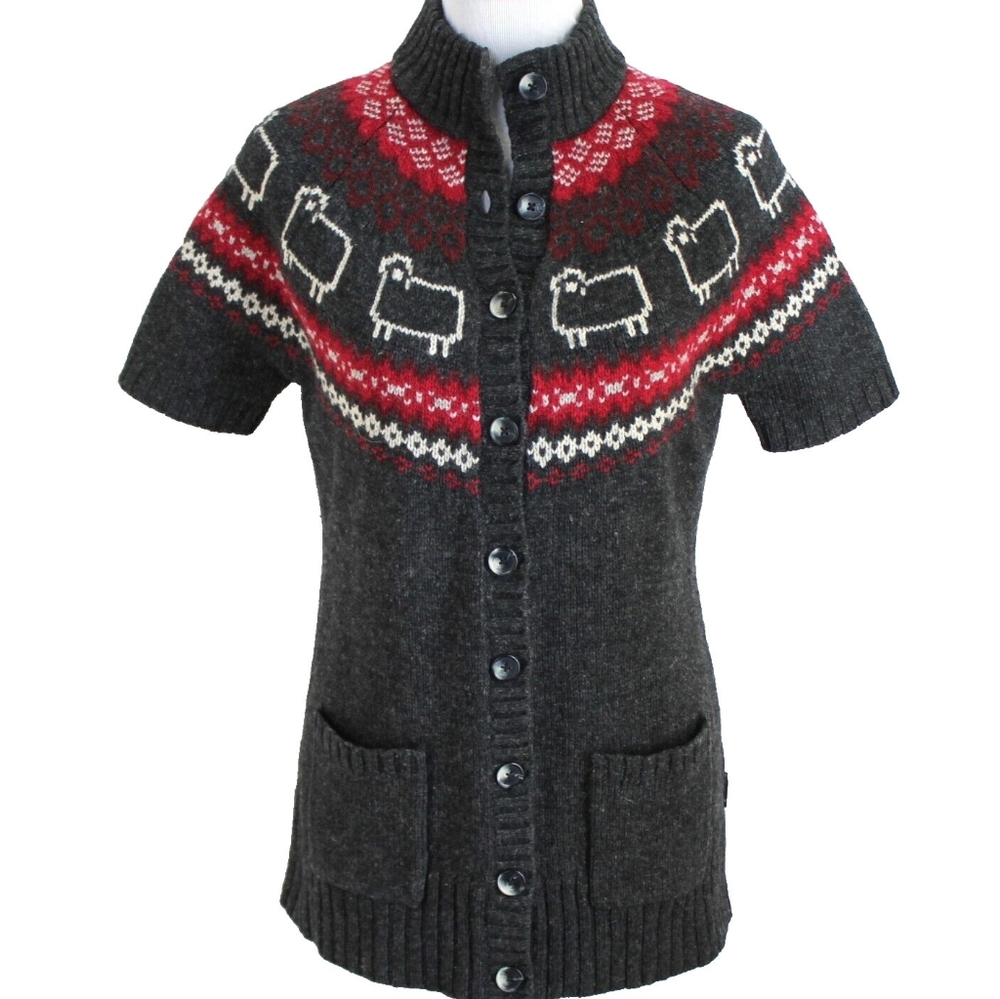 Woolrich Cute Sheep Cardigan Sz L
